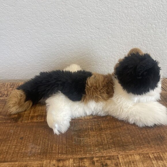 Aurora Calico Kitten Cat Plush Flopsies Pink Bow Blue Eyes Esmeralda Animal Bell - Picture 5 of 8